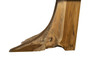 Teak Wood Console Table, Iron Sheet Top