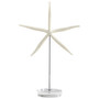 Royal Sea Star Sculpture | White and Polished Nickel - Medium