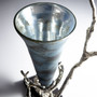 Gianni Vase | Nickel and Blue Mist Glass