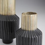 Allumage Vase | Matte Black and Gold - Medium