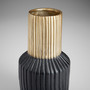 Allumage Vase | Matte Black and Gold - Medium