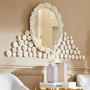 Dot Crown Container | White and Brass - Small