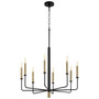 Apollo Chandelier | Noir and Aged Brass - Small