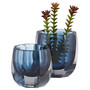 Azure Oppulence Vase | Blue and Clear - Small