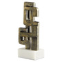 Segovia Sculpture Designed by J. Kent Martin | Antique Brass and White
