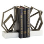 Euclid Bookends Designed by J. Kent Martin | White and Bronze