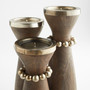 Parvati Candleholder Designed by J. Kent Martin | Grey - Small