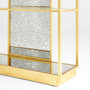 Etagere Designed by J. Kent Martin | Gold Leaf and Antique Mirrored Glass