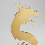 Haku Dragon Sculpture Designed by J. Kent Martin | Gold - Tall