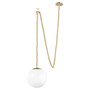 Rockport 1- Light Pendant | Aged Brass and Brown