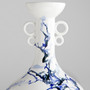 Nola Vase | White & Blue & Black - Tall