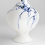 Nola Vase | White & Blue & Black - Tall