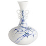 Nola Vase | White & Blue & Black - Wide
