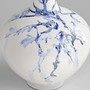 Neos Vase | White & Blue & Black - Medium
