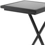 Side Table Cross Gunmetal Finish