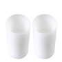 Artificial Candle Deep Ø 10 x H. 21 cm White Set of 2