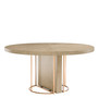 Dining Table Remington Ø 152 cm Washed Oak Veneer