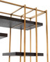 Cabinet Ward Brushed Brass Finish/Mocha Oak Veneer