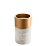 Candle Holder Sierra White Marble/Brass Finish Set of 3