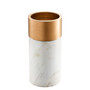Candle Holder Sierra White Marble/Brass Finish Set of 3