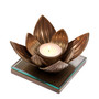 Tealight Holder Lotus Vintage Brass Finish