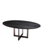 Dining Table Melchior Oval Charcoal Oak Veneer