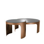 Coffee Table Piemonte Brush Copper Finish Set of 2