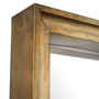Mirror Magenta Rectangular L Vintage Brass Finish