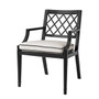 Outdoor Dining Chair Paladium With Arm Black/Sunbrella Canvas