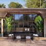 Outdoor Dining Table Bell Rive Rectangular Black