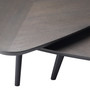 Coffee Table Lauren Mocha Straight Oak Veneer Set of 2