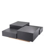 Coffee Table Nerone Charcoal Grey Oak Veneer