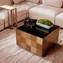 Side Table Pierre Brushed Brass Finish