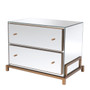 Bedside Table Clarington Brushed Brass Finish
