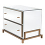Bedside Table Clarington Brushed Brass Finish