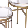 Side Table Hoxton Brushed Brass Finish Set of 2