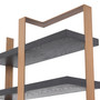 Cabinet Geo Charcoal Grey Crown Oak Veneer/Brushed Brass Finish