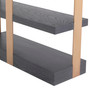 Cabinet Geo Charcoal Grey Crown Oak Veneer/Brushed Brass Finish