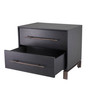 Bedside Table Canova Charcoal Grey Oak Veneer