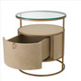 Bedside Table Napa Valley Woven Washed Oak Veneer