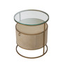 Bedside Table Napa Valley Woven Washed Oak Veneer