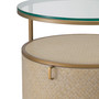 Bedside Table Napa Valley Woven Washed Oak Veneer