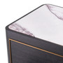 Bedside Table Corazon Charcoal Grey Oak Veneer