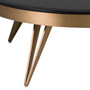 Coffee Table Rocco Brushed Brass Finish