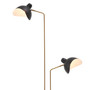 Floor Lamp Asta Double Antique Brass Finish