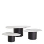 Coffee Table Zane White Marble Look Set of 3