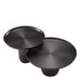 Coffee Table Zachary Gunmetal Finish Set of 2