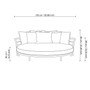 Outdoor Bed Laguno Sand/Lewis Off-White/Grey