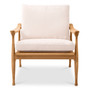 Outdoor Chair Manzo Natural Teak/Flores Off-White Includes Cushions