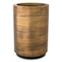 Planter Jasper Round High Vintage Brass Finish Ø 70 x H. 100 cm